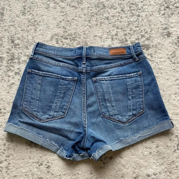 Abercrombie and Fitch denim shorts high rise button fly 26 - Picture 6 of 9